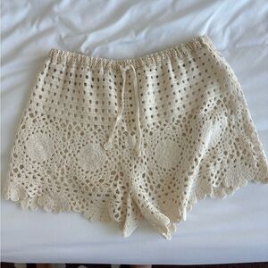 Crochet beach shorts